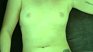 glamorous karlie brooks in sensual pose with partner