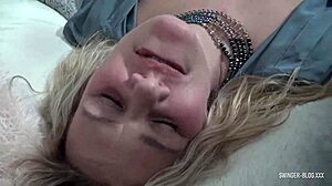 heather c payne gives bj and rubs her wet cunt