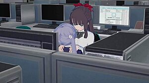 Aoba and Hifumi in futanari hentai adventure