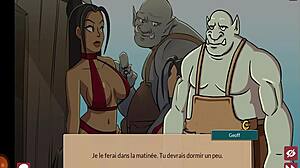 Slut Creates Brothel in Fantasy Hentai Blowjob