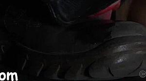 The Caged Hotty Receives A Lusty Whipping On Her Smooth Ass