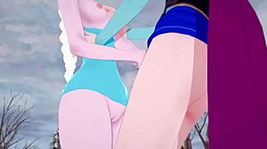 Intense Lesbian Fingering Outdoors in Stockings