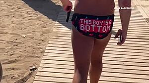 We cruise for blowjobs at Barcelona's gay beach.