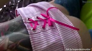 Sitting on dick in mini skirt!