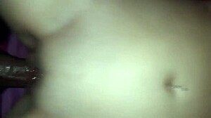 Black And White Interracial Couple Enjoys Homemade Fun