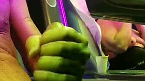 milf in solarium sucks cock and gets fucked