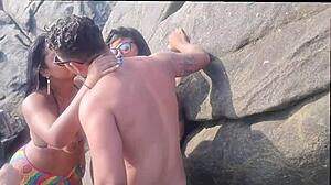 Group Activity On Rio De Janeiro Beach In Brazil