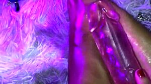 Pretty Brunette Masturbates With Dildo On Skinny Pussy