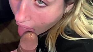 I swallow every drop of his sloppy cock