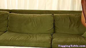 Bigtit Tugjob Loving Babe Swallowing Cum