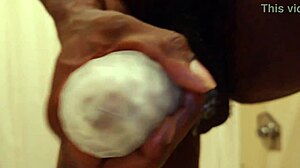 Hallelujah Johnson Masturbating Sex Toy Close-Up