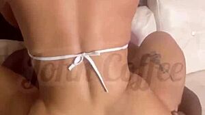 asian lina nakamura gets assfucked by big black cock until she squirts, cuckold watches jerking off