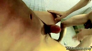 Bold Gay Twink Bareback Action In Bathroom