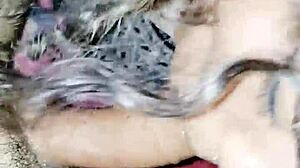 Blonde Transsexual Wanessa Silva Sucks Young Stud Greedily!