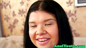 Classy babe analfucked after yoga. Rimjob and facial included.