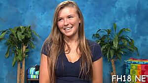 This hot 18+ girl got drilled hard by her masseuse today