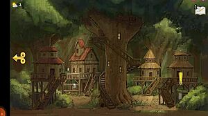 Slut Creates Brothel in Fantasy Hentai Blowjob