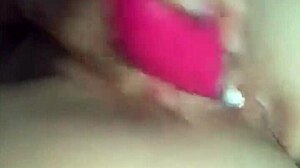 Blonde teen intensely masturbates with rose vibrator