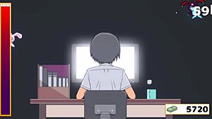 Megu gropes naked in 3D hentai game episode 6.