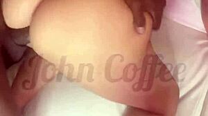 asian lina nakamura gets assfucked by big black cock until she squirts, cuckold watches jerking off