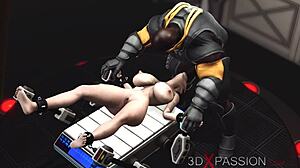 Extreme fuck brunette in cuffs by bbc