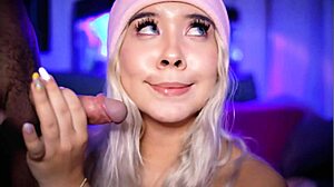 In this story, the beautiful blonde SUCKS COCK like a NYMPHOMANIAC, her big ass bouncing as she fucks.