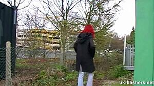 The british lassie pisses and masturbates in public with toys