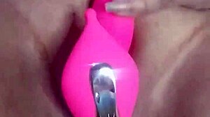 Amateur milf feels massive squirt with remote vibrator and dildo in threesome.