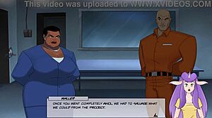 Anime bodybuilderka houpe velký čurák na výstřik