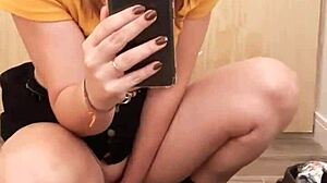 Guy jerks off in changing room.