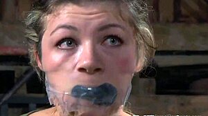 Young innocent babe gets bound by old dominant in bdsm session