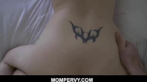 Short Haired With Small 18+ Tits And Big Ass Milf Stepmom Kindly Sucks And Fucks Stepson On The Bed POV - Jessica Ryan