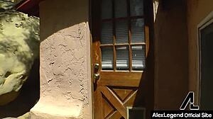 Jodi taylor was nailed by alex legend outdoors in the backyard.