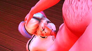 Harley Quinn enslaved for rough anal and bukkake in hentai parody