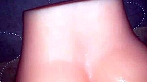 Testing big ass silicone toy with cock 😏