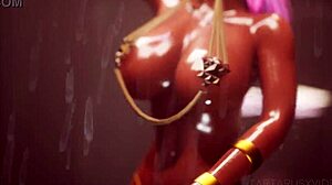 Gold Beauty Performs Wild Life Striptease