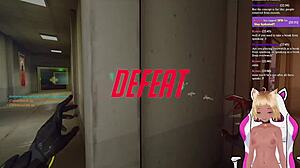 Vtuber lewdneko plays overwatch and gets spanked part 2 game anime hentai spanking