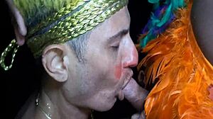 Suggestive-Neutral carnanapika hosts wild orgy during rio de janeiro's vibrant carnaval celebration.