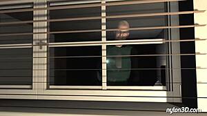 Maria's interracial cuckold night with monster cock action