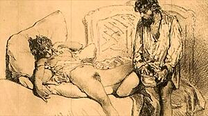 Vintage Erotic Illustration from Antique Comic