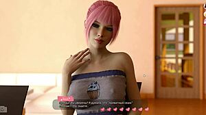 in 3d cartoon, helping milf hotties with big tits