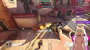 Vtuber lewdneko plays overwatch and gets spanked part 2 game anime hentai spanking