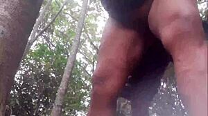 Naughty Couple Fucks in Forest Outdoors!