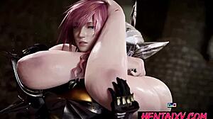 this intense hentai gameplay features sex domination and anal creampie