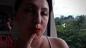 boss dominates maid with cock sucking