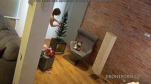 Nudist christmas tree with hidden upskirt spying. 🎄👀