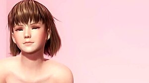 Hitomi poses nude on the beach, teasing with close-up shots of her big ass and short hair in panties.