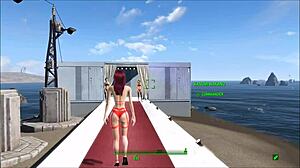 fallout 4 fashion with sexy lingerie, wow!