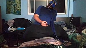 Man Uses Chastity Cage For Masturbation Session