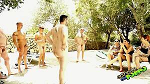 Wild German Orgy with Salma de Nora in Hardcore Blowbang Casting